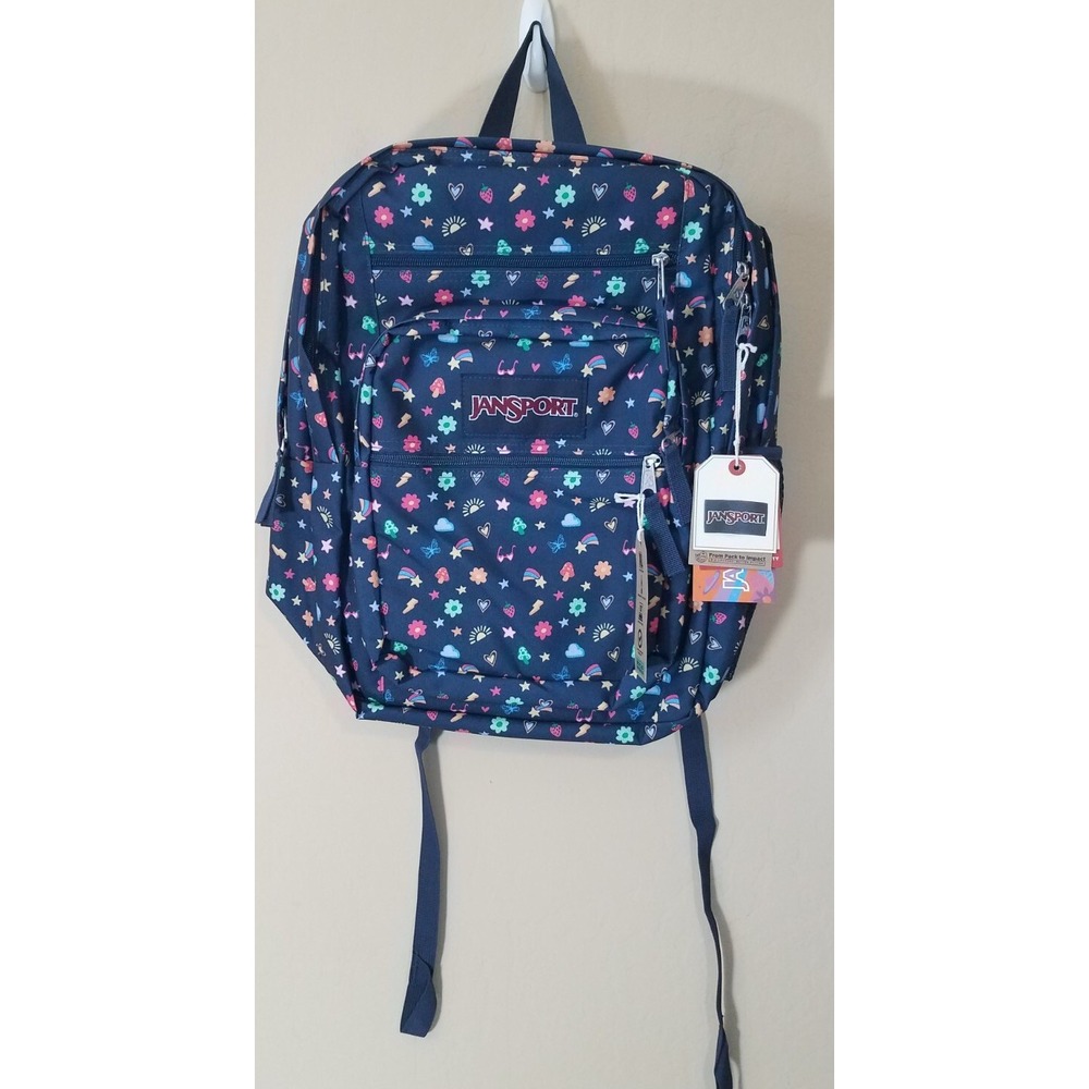 Jansport Big Student Backpack School Bag Slice of Fun 15"Laptop Sleeve NEW